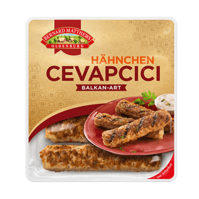 Überbackene Hähnchen-Cevapcici mit serbischer Sauce